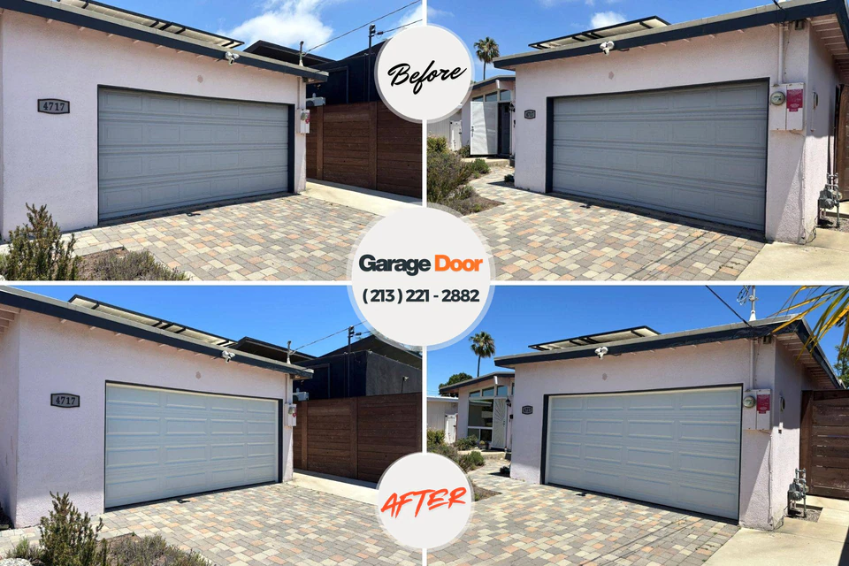 Before and after: garage door repair Valparaiso, IN